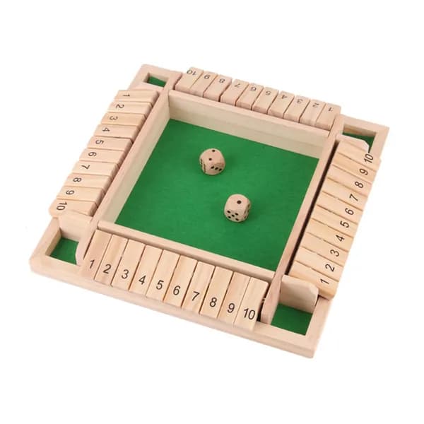 Стратегическая игра Shut The Box с кубиками, прочная конструкция