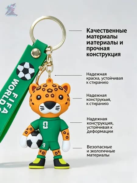 Футбольные брелки ЧМ 2026 с героями