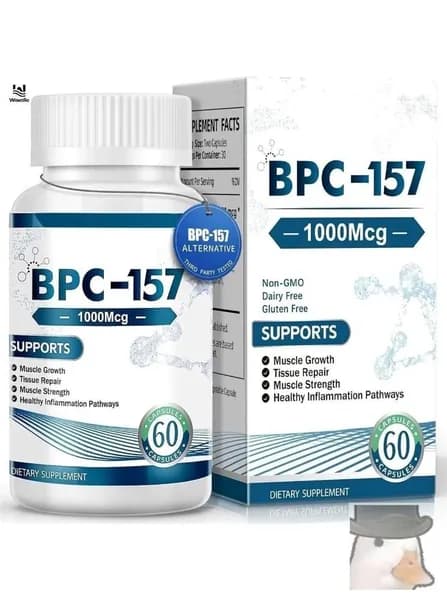 Капсулы с пептидом BPC-157, новым защитным соединением без ГМО, безглютеновой добавкой для восстановления мышц и тренировок, 60 капсул