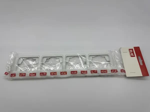 EL-BI Tuna белая рамка 4-х постовая горизонтальная