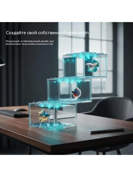 Акриловый аквариум для рыбок betta