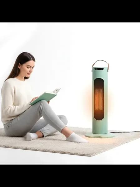 Керамический обогреватель 2000W 220V с пультом, зелёный