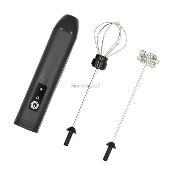 Cebazzo Электрический венчик с USB-зарядкой, Капучинатор, Вспениватель для молока,3 Режима, Type-C, Беспроводный, Мощный 12000об/мин, Бесшумная работа