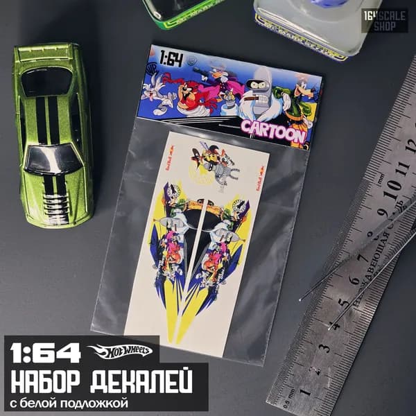Набор декалей для 1:64 HotWheels Cartoon