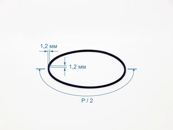 Пассик P/2 95mm x 1.2mm x 1.2 mm для ремонта аудио видео техники, виниловых проигрывателей.