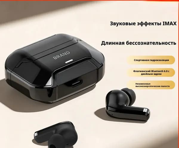 Наушники с микрофоном, черный