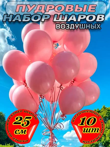 Набор воздушных шаров на день рождения, для фотозоны, пудровые, 10 шт, 25 см