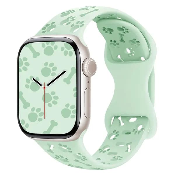 Силиконовый ремешок 38мм 40мм 41мм подходит для серий 1-9 / SE, Apple Watch Series 10 (42мм), браслета с рисунком собачьих когтей.