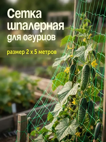 Сетка садовая шпалерная,Пластик,5х2м