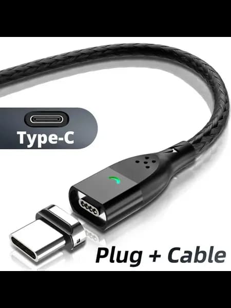 Магнитный кабель Type-C FONKEN 3A, 2m, черный