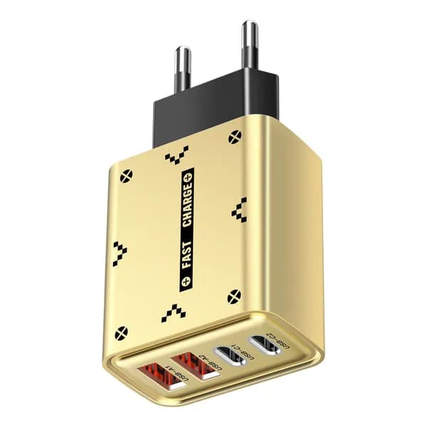 Двойная выходная европейская розетка USB Type-C, быстрая зарядка, портатов