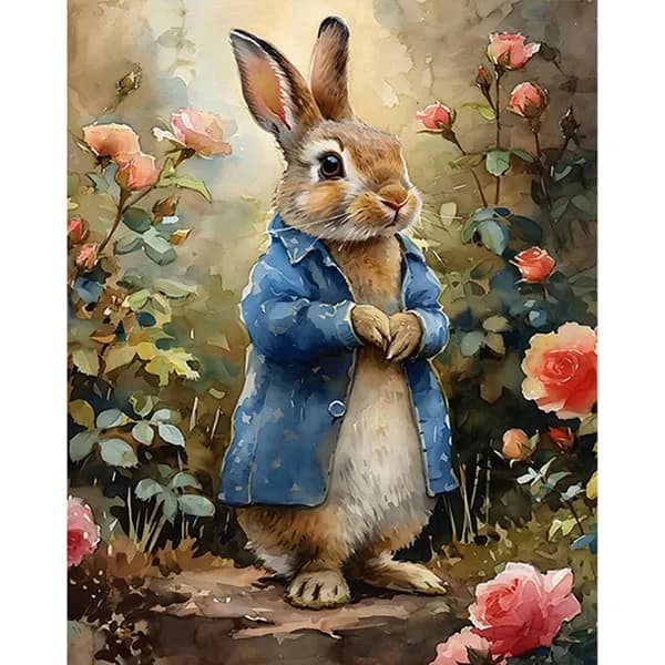 художественный набор кролик по номерам, 40x50 см, без рамы
