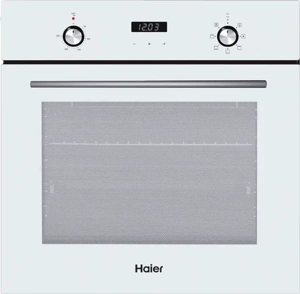 Электрический духовой шкаф Haier HOX-P06HGW, встраиваемый, 60 см, 76 л, 6 режимов приготовления, гриль, конвекция, белый