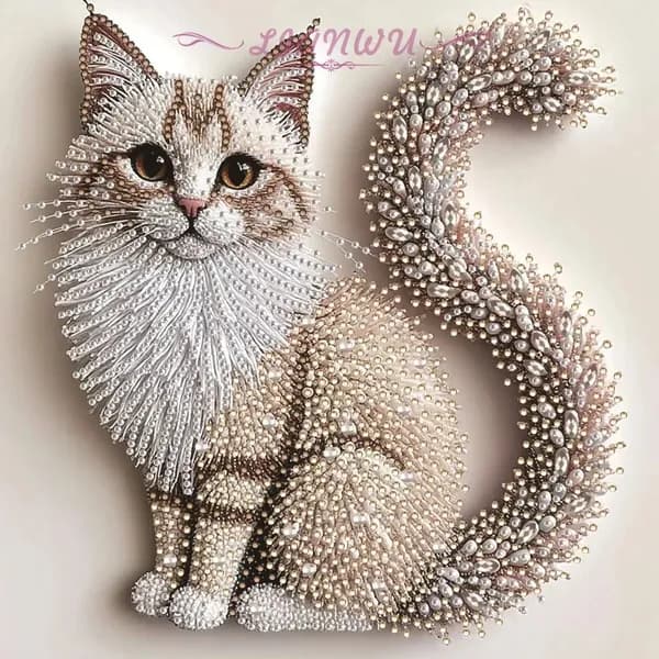 Алмазная мозаика "Кошка" Картина стразами Алмазное хобби 30х30см