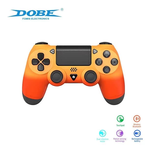 Беспроводной геймпад DOBE для PS4 / Джойстик Dualshock PS4, красно-оранжевый