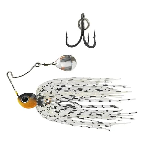Приманка для рыбалки Buzzbait с крючком и юбкой, 5 Черная спинка и желтый - 8g усиленные три