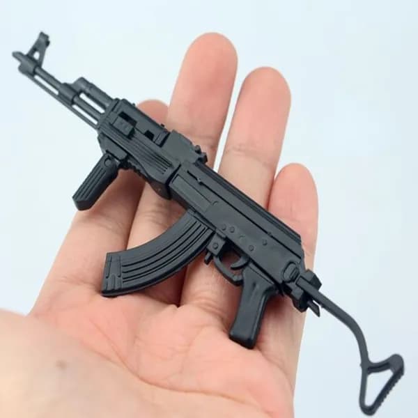 Мини-модель пистолета-пулемета 1:6 для 12-дюймовых фигурок, черная пластиковая сборная модель легко собирается, аксессуар для коллекции и диорам, подарок для любителей моделизма