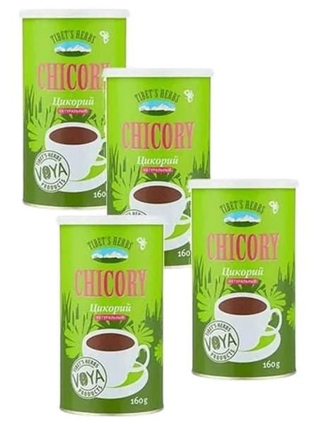 Цикорий TIBET'S HERBS 100% натуральный растворимый (Индия) 160 гр. х 4 шт.