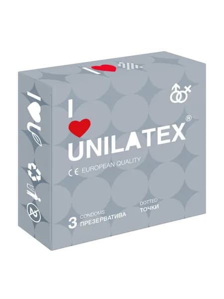 Презервативы UNILATEX Dotted, 3 шт.