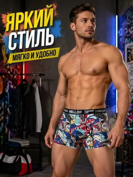 Трусы брифы модный, 1 шт