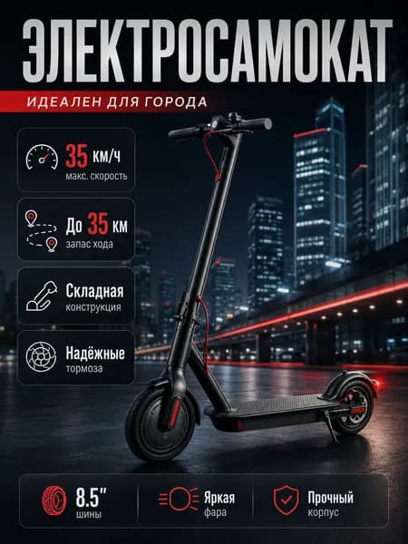 Электросамокат samokatp, черный