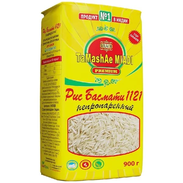 Рис TaMashAe MIADI PREMIUM Басмати непропаренный 900г