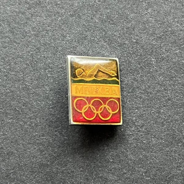 Значок СССР Плавание олимпиада 1980 год