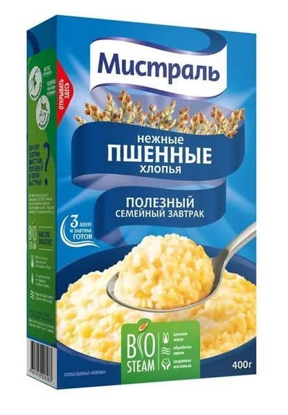 Мистраль Хлопья Пшенные Нежные, 400 г /