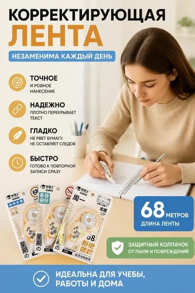 Подставка канцелярская для корректирующей ленты, мультяшный дизайн, вместительный АБС пластик, белый