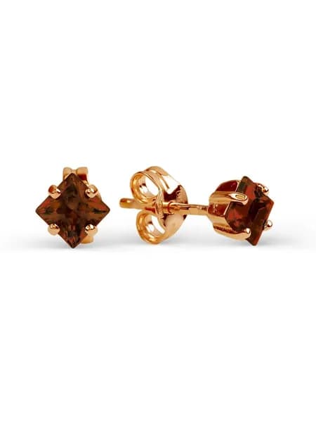 Серьги женские золотые 585 пробы с гранатами, KARATOV