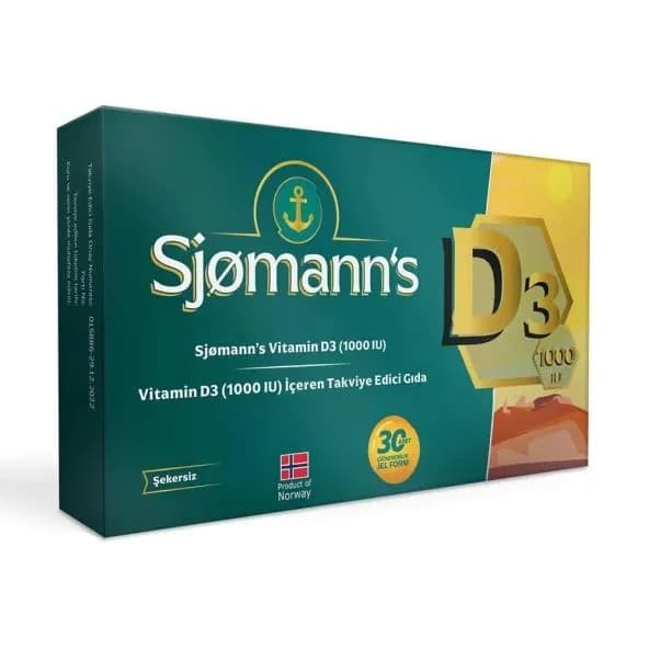 Sjomann's Vitamin D3 30 Жевательная гелевая таблетка