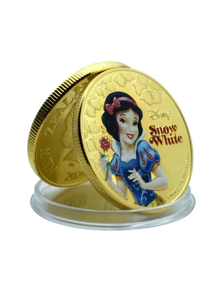 Коллекционная монета Disney Princess, металлическая памятная монета 40 3 мм, сувенир и подарок, 6 дизайнов