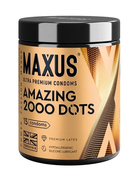 MAXUS Презервативы точечные Amazing 2000 dots, 15 шт
