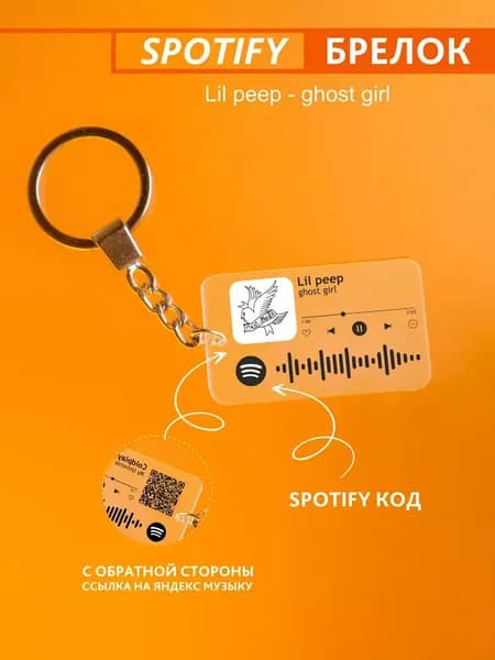 Брелок для ключей спотифай Lil Peep - ghost girl