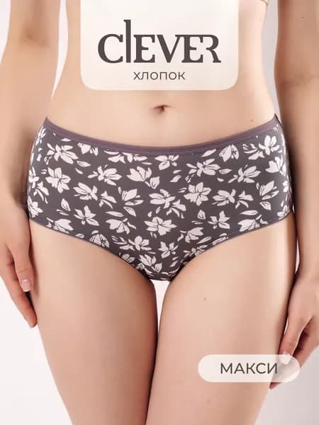 Трусы макси CLEVER WEAR хлопок с рисунком, 1 шт