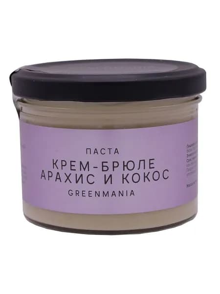 Greenmania Паста крем-брюле арахис и кокос 200гр