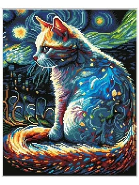 Green Board Games Набор для алмазной мозаики Katze bei Nacht