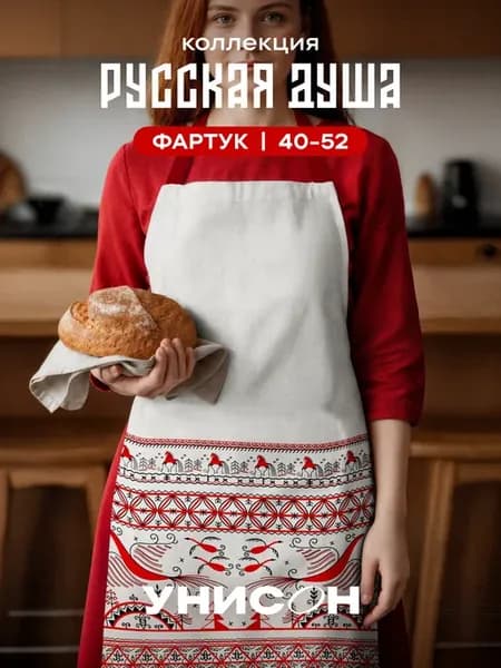 Фартук рогожка 60х70 Мезенская