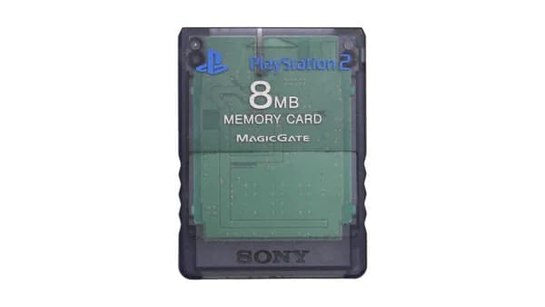 Карта памяти Memory Card 8 MB Transparent Black для PS2 Винтаж