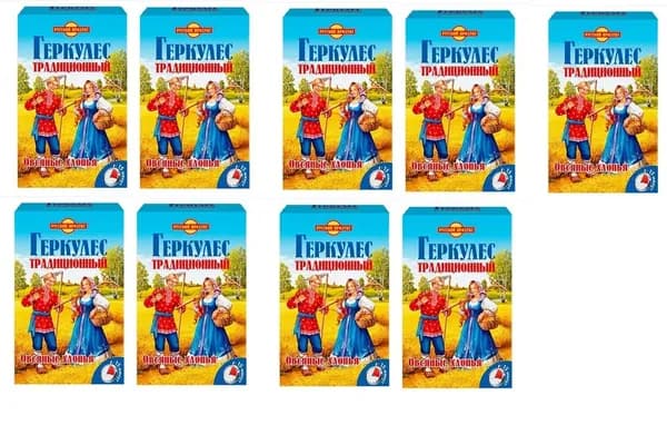 Русский Продукт Геркулес Традиционный, 500 г, 9 шт