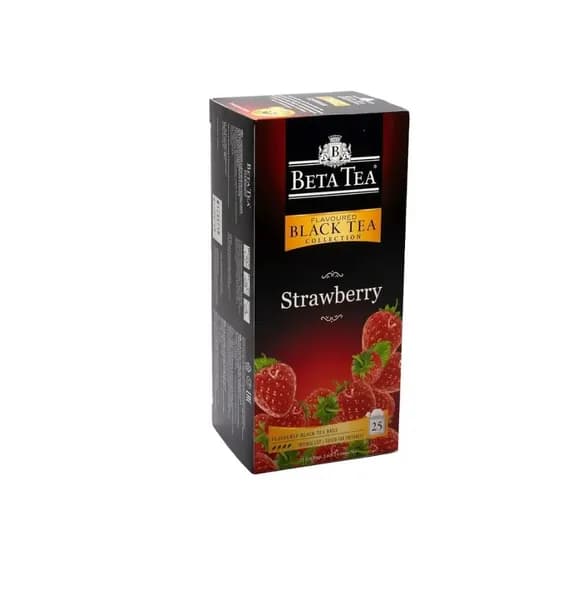 Beta Tea Черный чай в пакетиках Клубника,25 пак.
