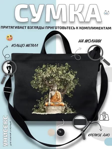 Сумка шоппер Будда в медитации под бодхи