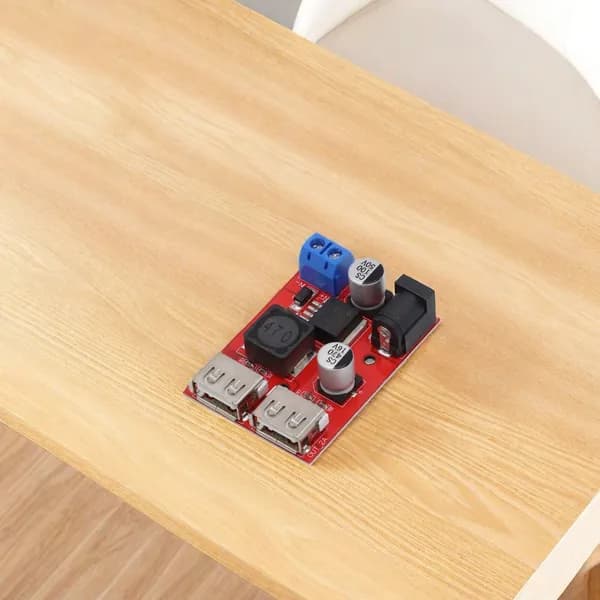 Контроллер заряда солнечной панели 6-40V, двойной USB выход 5V/3A, компактный модуль для зарядки устройств