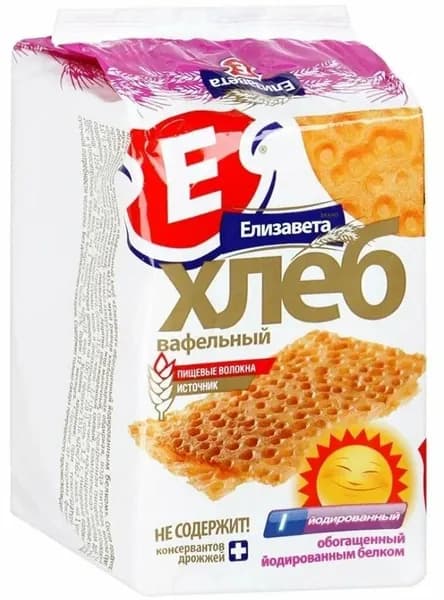 Елизавета Вафельный хлеб, с йодированным белком, 80 г