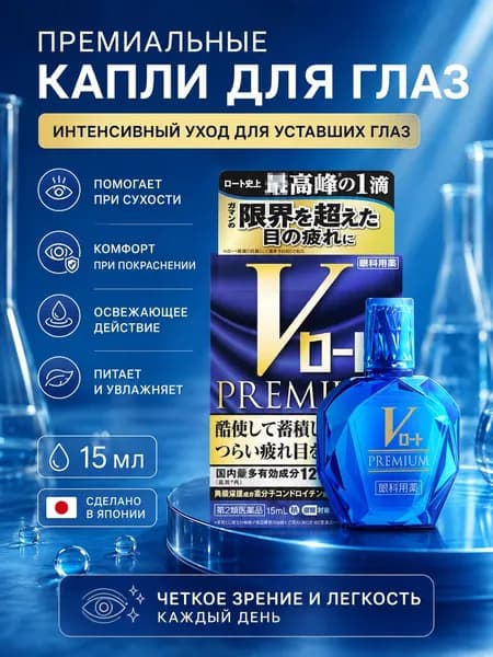 Японские капли Rohto V Premium