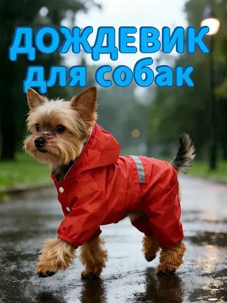 Дождевик для собак мелких пород