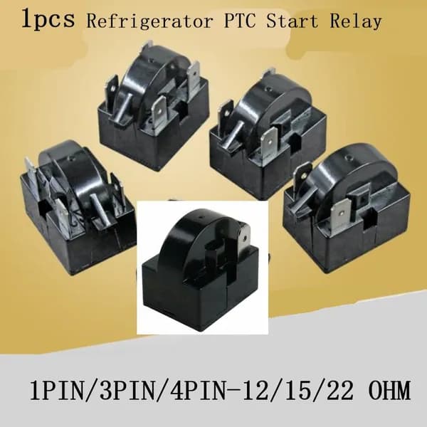 OZ-PLKS Замена реле стартера PTC для холодильника 1/3Pins Защита от перегрузки компрессора