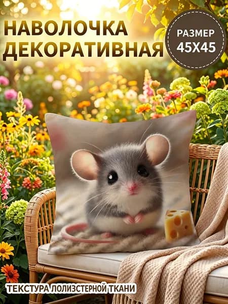 Наволочка декоративная 45x45 см,