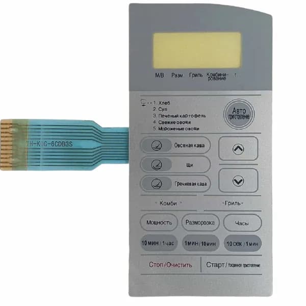 Daewoo 3518524540 (TH-KOG-6CDB3S) Сенсорная панель СВЧ KOG-6CDBS, KOG-6CDB3S серебристый