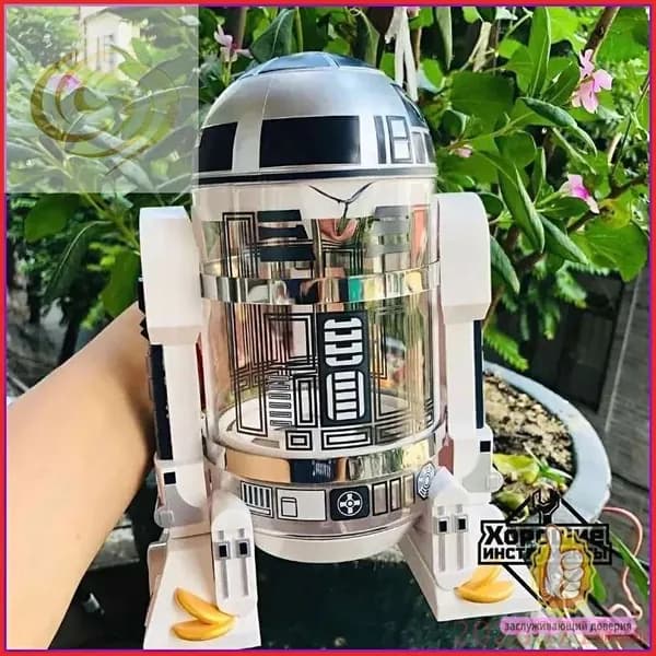 Бытовая мини-кофеварка ручной варки, Робот Star Wars R2-D2, кофейник-пресс для мокко